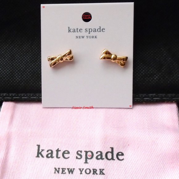 kate spade Jewelry - ♠️ Kate Spade ♠️️ Gold Double Bow Stud Earrings